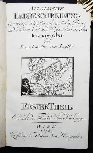 Reilly, Allgemeine Erdbeschreibung 1792 ERSTE AUSGABE - EUROPA