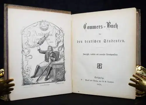 Commers-Buch für den deutschen Studenten. Teubner 1876 STUDENTICA KOMMERSBUCH