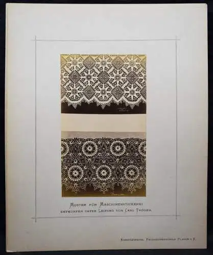 Hofmann, Muster für Gardinenfabrikation, Hand- & Maschinenstickerei 1883 STICKEN