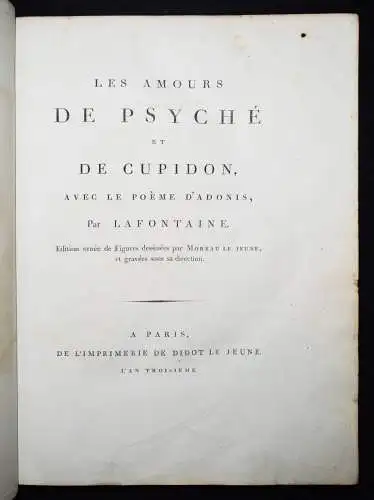 La Fontaine, Les amours de Psyche et de Cupidon - 1795 - J.-M. Moreau