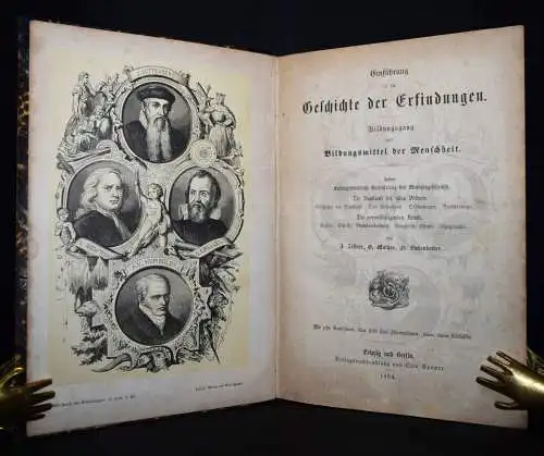 Neues Buch der Erfindungen, Gewerbe und Industrien 1864 LUFTFAHRT EISENBAHN
