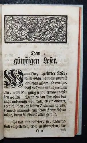 STUDENTICA 1738 EINZIGE AUSGABE - Fitudi, Der verthädigte Hundes-Voigt  - DUELL