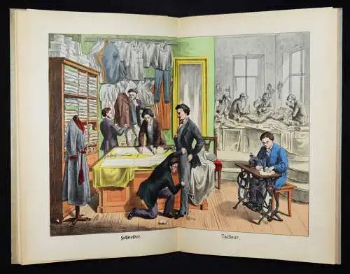 Streich u. Gerstenberg, Arbeitsstätten und Werkzeuge...Schreiber 1885 BERUFE