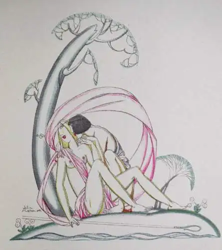 Longus, Daphnis & Chloe - Illustrations J. A. AUSTEN -  ART DECO EEROTIK EROTICA