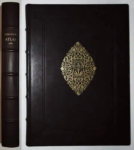 SCHÖNER GROSSER FOLIO-GANZLEDER-ATLAS - FAKSIMILE  Mercator. Atlas. Lachen 1995