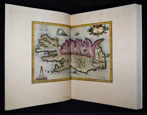 SCHÖNER GROSSER FOLIO-GANZLEDER-ATLAS - FAKSIMILE  Mercator. Atlas. Lachen 1995