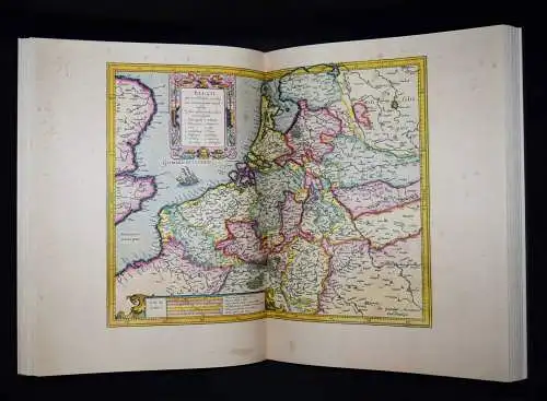 SCHÖNER GROSSER FOLIO-GANZLEDER-ATLAS - FAKSIMILE  Mercator. Atlas. Lachen 1995