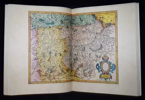 SCHÖNER GROSSER FOLIO-GANZLEDER-ATLAS - FAKSIMILE  Mercator. Atlas. Lachen 1995