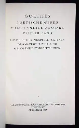 Goethe, Gesammelte Werke. Cotta 1953-1956 DÜNNDRUCK-AUSGABE in GANZLEDER