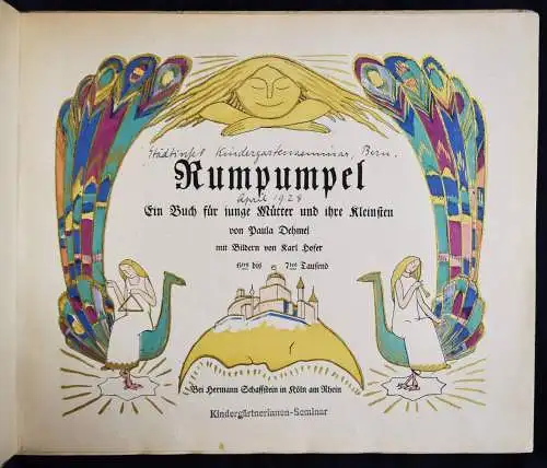 Dehmel, Rumpumpel. Schaffstein 1919 - KÜNSTLERBILDERBUCH JUGENDSTIL