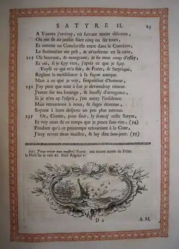 Regnier, Satyres et autres oeuvres - 1733 SATIRE SATIREN