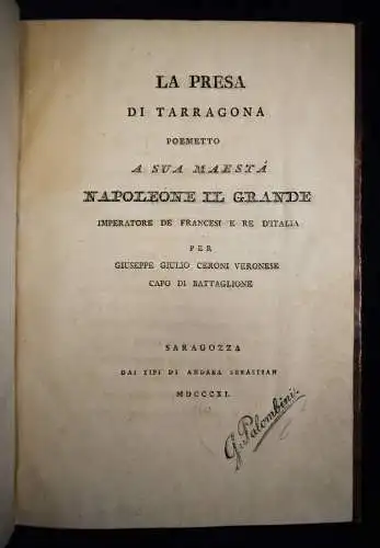 Napoleon I. – Veronese, La presa di Tarragona - 1811 NAPOLEONICA