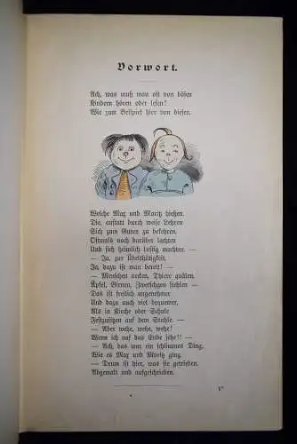 Busch, W. Max und Moritz. 47. Aufl.  Braun und Schneider 1903