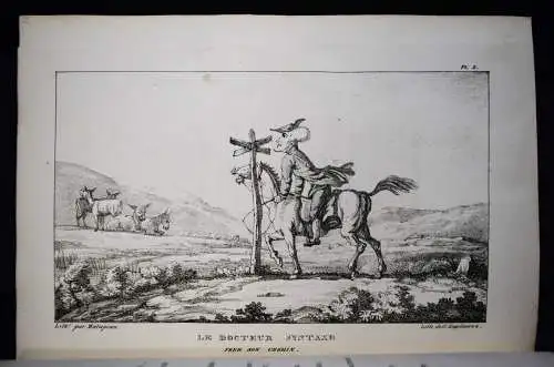 Combe, Le Don Quichotte romantique - 1821 - Thomas Rowlandson SATIRE