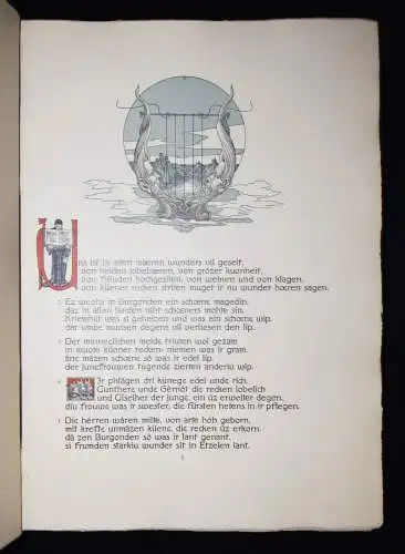 Lachmann, Die Nibelunge. 1898-1904 MONUMENTALAUSGABE Eines von 200 Ex.