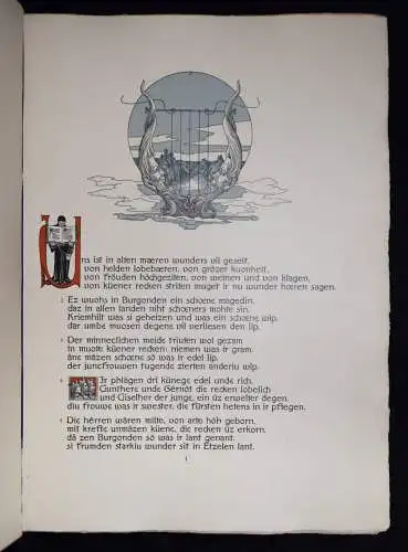 Lachmann, Die Nibelunge. 1898-1904 MONUMENTALAUSGABE Eines von 200 Ex.