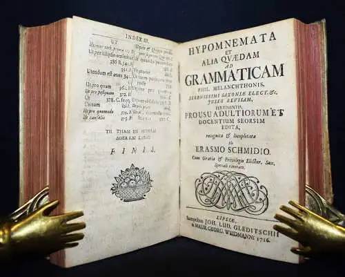Melanchthon, Grammatica latina 1714 GRAMMATIK PHILOLOGIE SPRACHWISSENSCHAFTEN