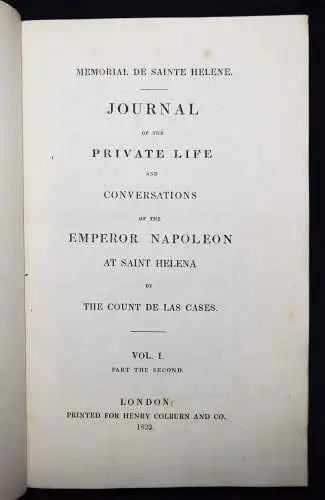 Napoleon I. – Las Cases, Journal of the private life … 1823 - BEFREIUNGSKRIEGE