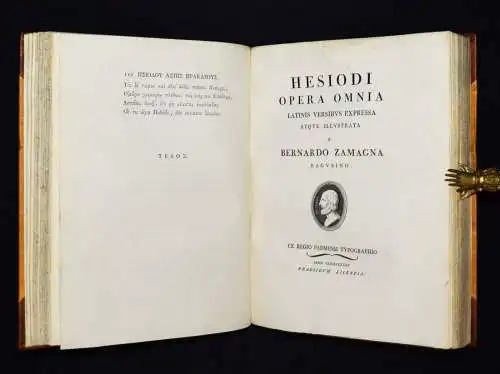 Hesiod, Eyriskomena - Bodoni 1785 PRESSENDRUCK TYPOGRAPHIE