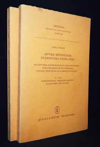 Christ, Antike Münzfunde Südwestdeutschlands - 1960 NUMISMATIK MÜNZEN BADEN