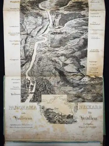 Rausche, Panorama des Neckars von Heilbronn bis Heidelberg NECKAR-LEPORELLO 1850