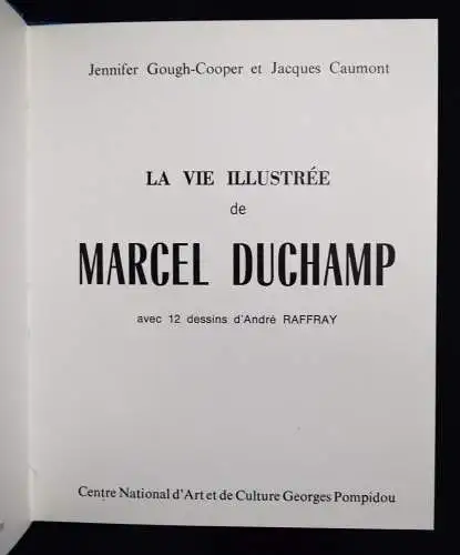 DUCHAMP Gough-Cooper, La vie illustrée de Marcel Duchamp 1977 DADA SURREALISMUS