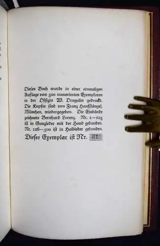Thümmel, Wilhelmine -  1917 FAKSIMILE VORZUGSAUSGABE 17 KUPFERSTICHE L. Oeser