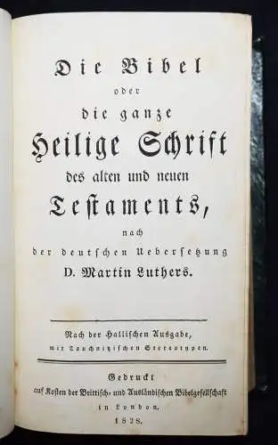 PRACHTVOLLER BIEDERMEIER-EINBAND (1835) MIT ORIG.-SCHUBER BIBEL GESANGBUCH