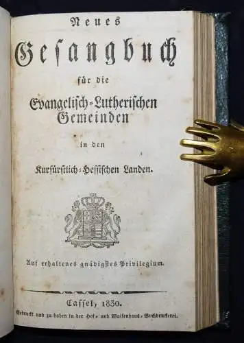 PRACHTVOLLER BIEDERMEIER-EINBAND (1835) MIT ORIG.-SCHUBER BIBEL GESANGBUCH