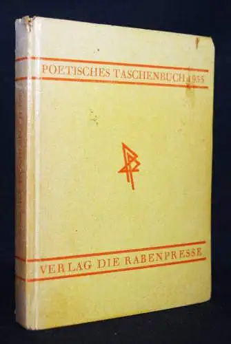 Stomps, Poetisches Taschenbuch 1935 Einzige Ausgabe ANTHOLOGIE LYRIK