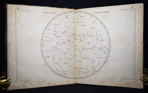 Littrow, Atlas des gestirnten Himmels - 1839 ASTRONOMIE ATLAS STERNBILDER