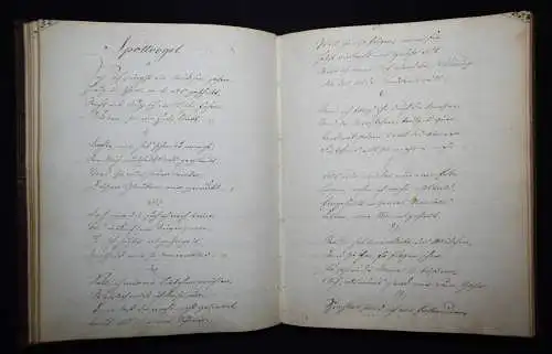 STUDENTICA-HANDSCHRIFT REVOLUTION 1848 VORMÄRZ Gugel, Gedichte STAMMBUCH LYRIK