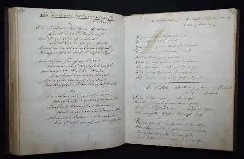 STUDENTICA-HANDSCHRIFT REVOLUTION 1848 VORMÄRZ Gugel, Gedichte STAMMBUCH LYRIK