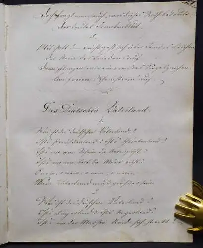 STUDENTICA-HANDSCHRIFT REVOLUTION 1848 VORMÄRZ Gugel, Gedichte STAMMBUCH LYRIK