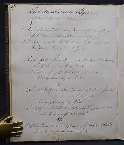 STUDENTICA-HANDSCHRIFT REVOLUTION 1848 VORMÄRZ Gugel, Gedichte STAMMBUCH LYRIK