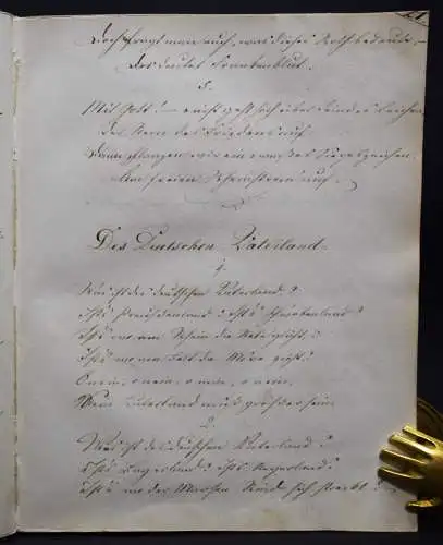 STUDENTICA-HANDSCHRIFT REVOLUTION 1848 VORMÄRZ Gugel, Gedichte STAMMBUCH LYRIK