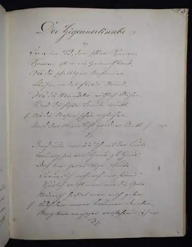 STUDENTICA-HANDSCHRIFT REVOLUTION 1848 VORMÄRZ Gugel, Gedichte STAMMBUCH LYRIK