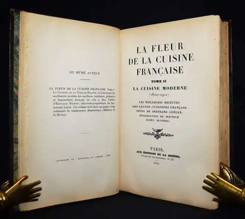 Guegan, fleur de la cuisine francaise - 1921 ERSTE AUSGABE KOCHBUCH KOCHEN