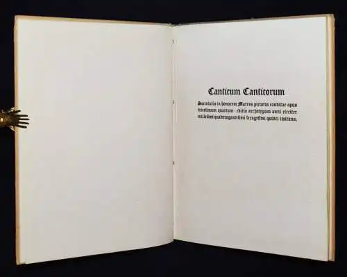 Canticum canticorum - 1922 NUMMERIERT 1/220 FAKSIMILE BUCHMALEREI PRESSENDRUCK