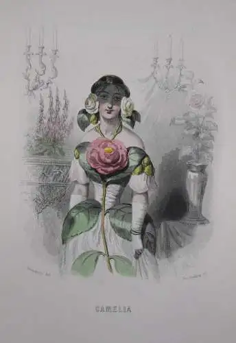 Delord, Les fleurs animées par J.-J.Grandville -  1847 FLOWERS BULMEN BOTANY