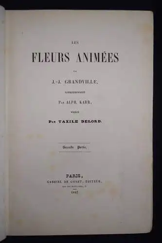 Delord, Les fleurs animées par J.-J.Grandville -  1847 FLOWERS BULMEN BOTANY