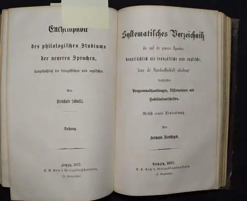 Encyclopädie des philologischen Studiums der neueren Sprachen  - Schmitz