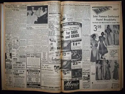 Norristown Times Herald 1949 NEWSPAPER USA AMERICA  JOURNAL ADVERTISING