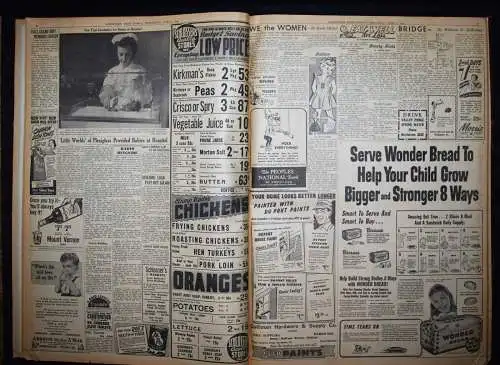 Norristown Times Herald 1949 NEWSPAPER USA AMERICA  JOURNAL ADVERTISING