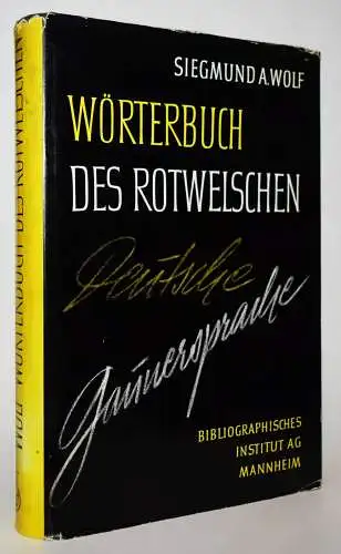 Wolf, Wörterbuch des Rotwelschen - 1956 ERSTE ASUGABE