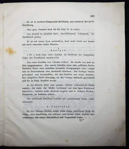 Kobell, Über das ERDÖL von TEGERNSEE im bayerischen Oberlande - 1837 BAYERN