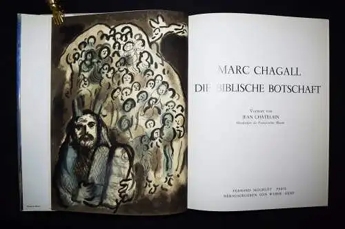 Chagall, Die biblische Botschaft - Weber 1972  Original-Farblithographie