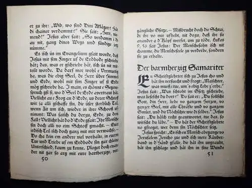 Thoma, Hans. Biblische Geschichten in...MUNDART 1923 ORIG.-PHOTO SIGNIERT