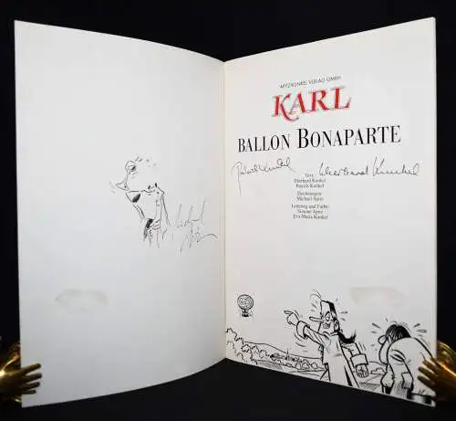 Kunkel, Ballon Bonaparte - 1995 SIGNIERTE ORIG.-ZEICHNUNG MICHAEL APITZ - PFALZ