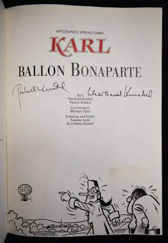 Kunkel, Ballon Bonaparte - 1995 SIGNIERTE ORIG.-ZEICHNUNG MICHAEL APITZ - PFALZ